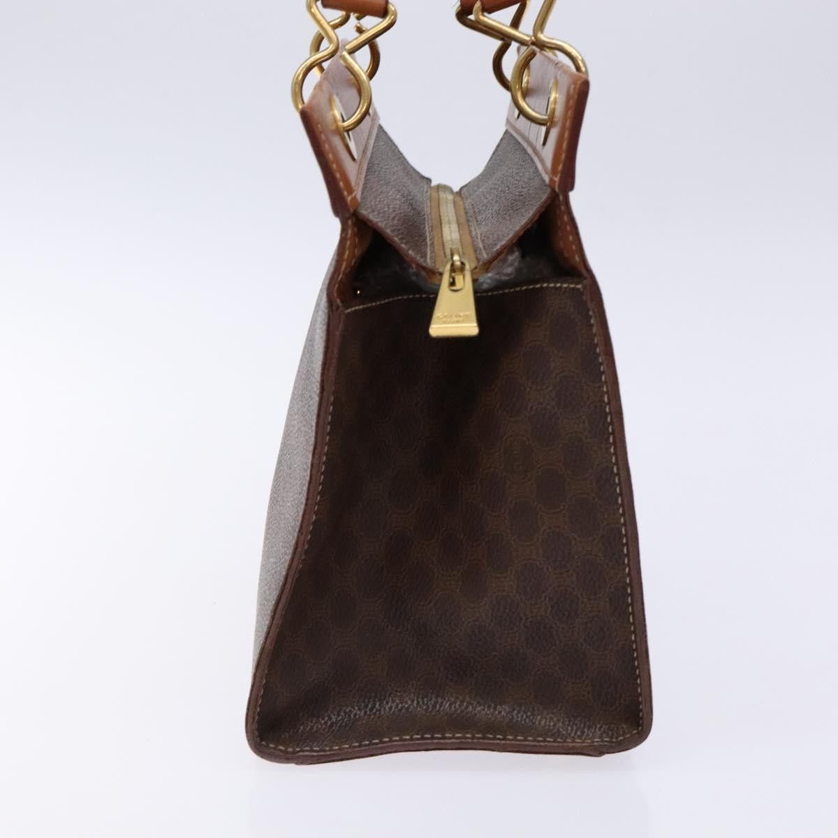 Celine CELINE Macadam Canvas Hand Bag Pvc Leather Brown Gold Size ONE SIZE - 4 Thumbnail