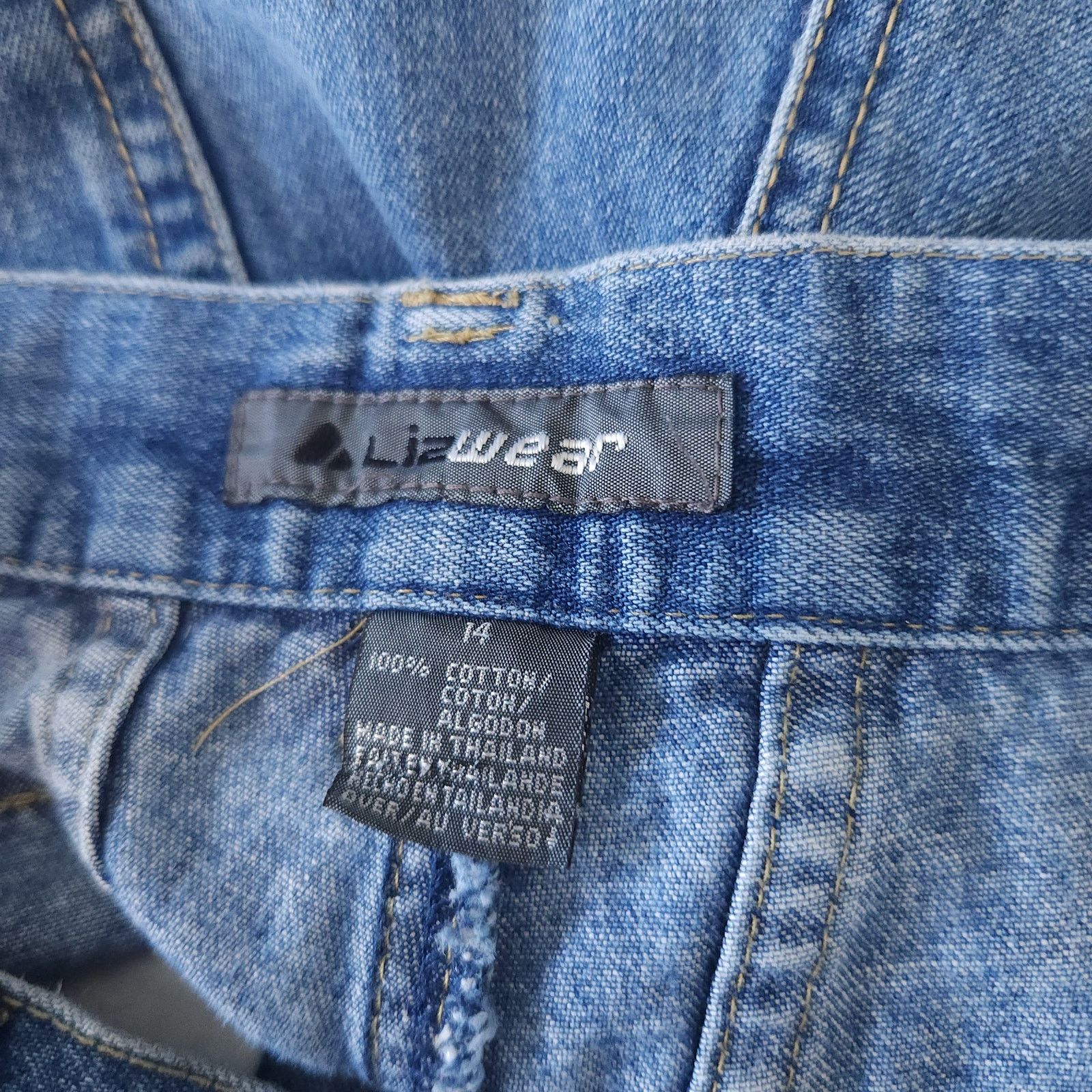 Vintage Vintage Lizwear 90s High Rise Jeans 14 Yoke Medium Wash 80s Size 36" / US 14 / IT 50 - 8 Thumbnail