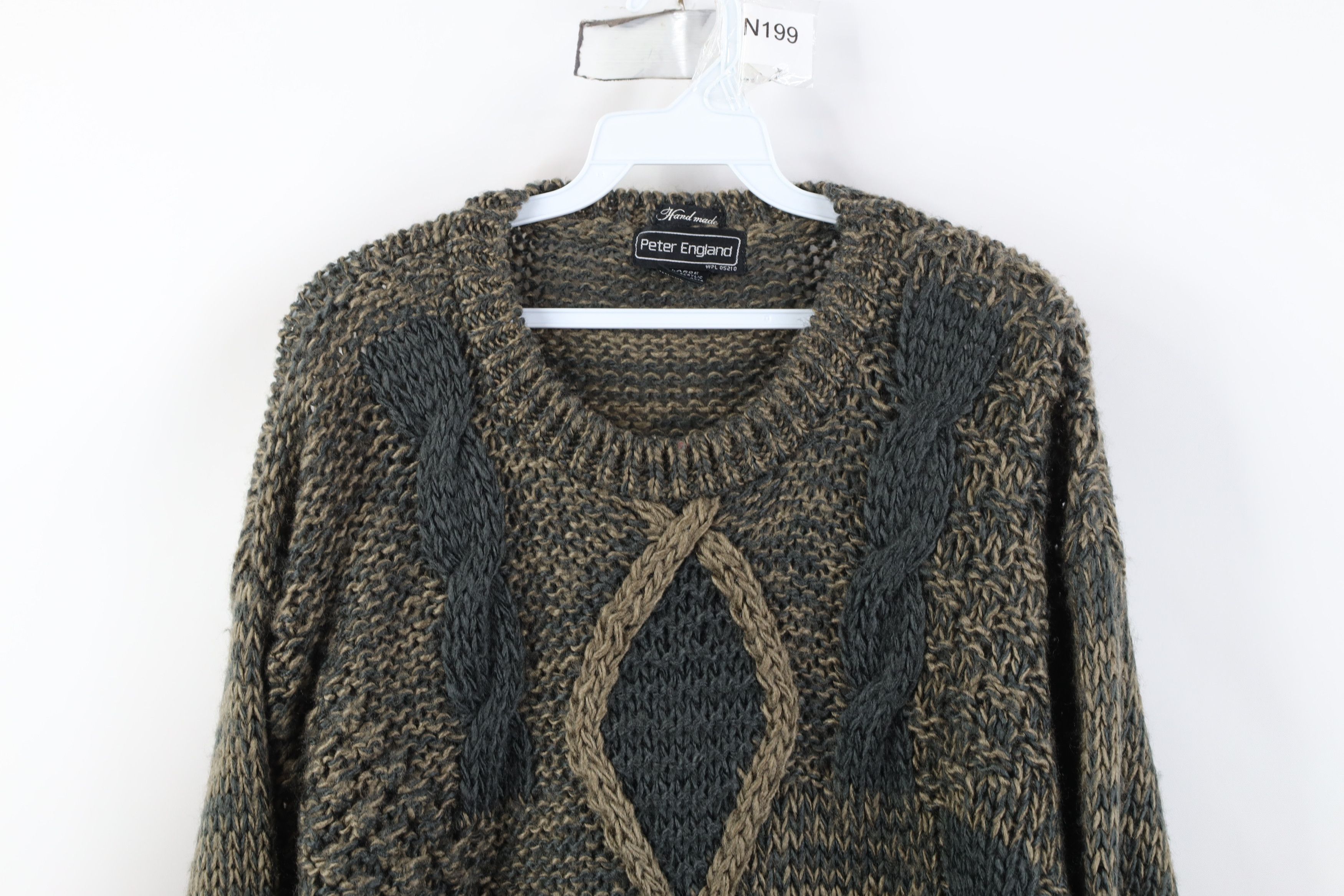 Vintage Vintage 90s Streetwear Knit Fisherman Cable Knit Sweater Size US L / EU 52-54 / 3 - 2 Thumbnail