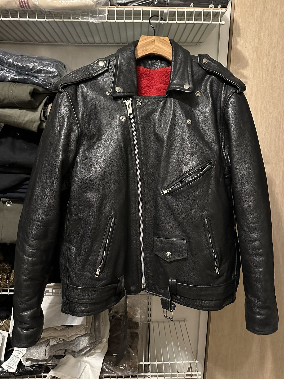 Image of Vintage Biker Winter Jacket in Black, Men's (Size 2XL)