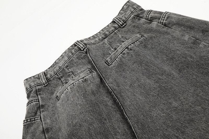 Japanese Brand Vintage washed distressed men's wide-leg jeans Size US 32 / EU 48 - 5 Thumbnail