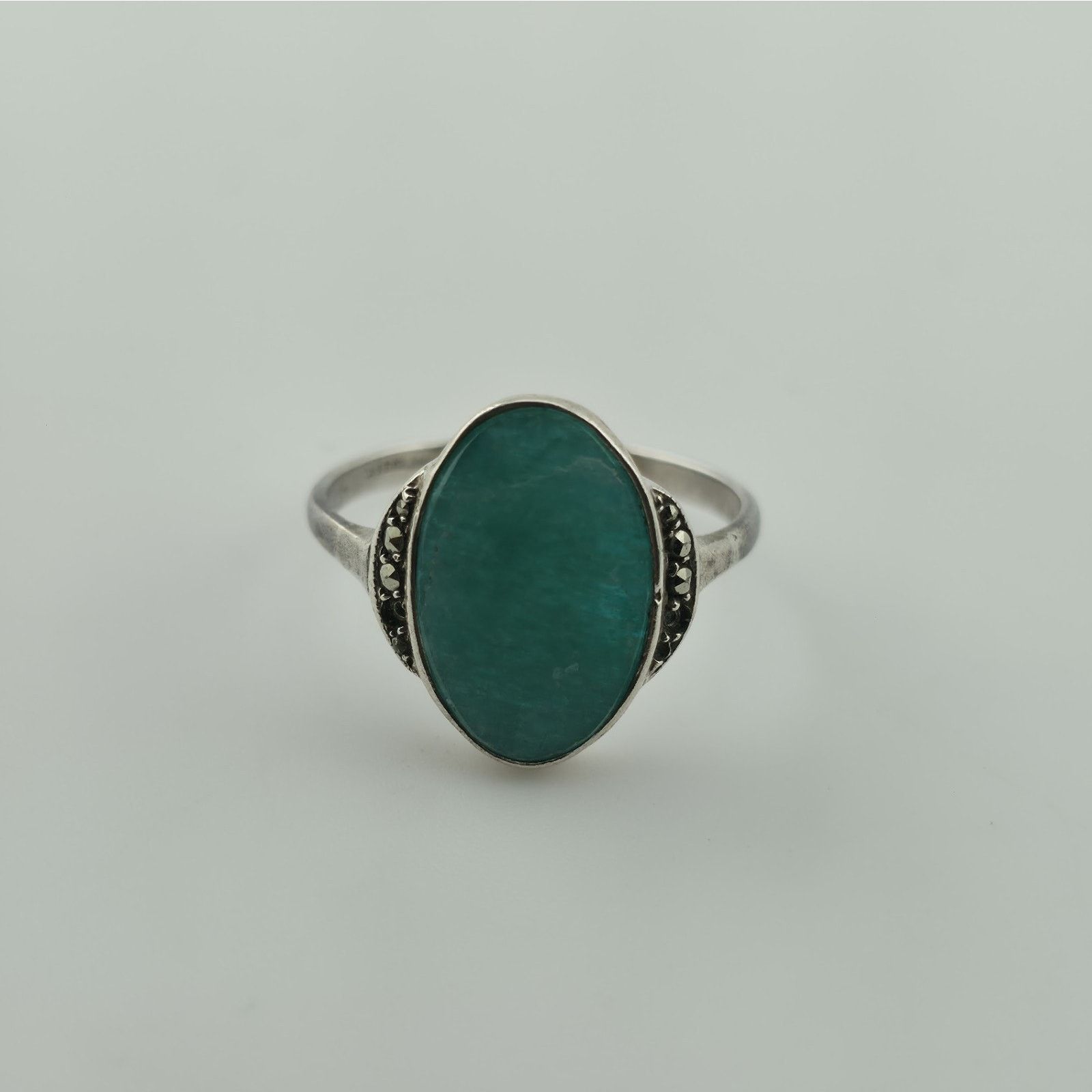 Other Birks Sterling Silver Green Stone Ring Size 6.5 Vintage Size ONE SIZE - 2 Thumbnail