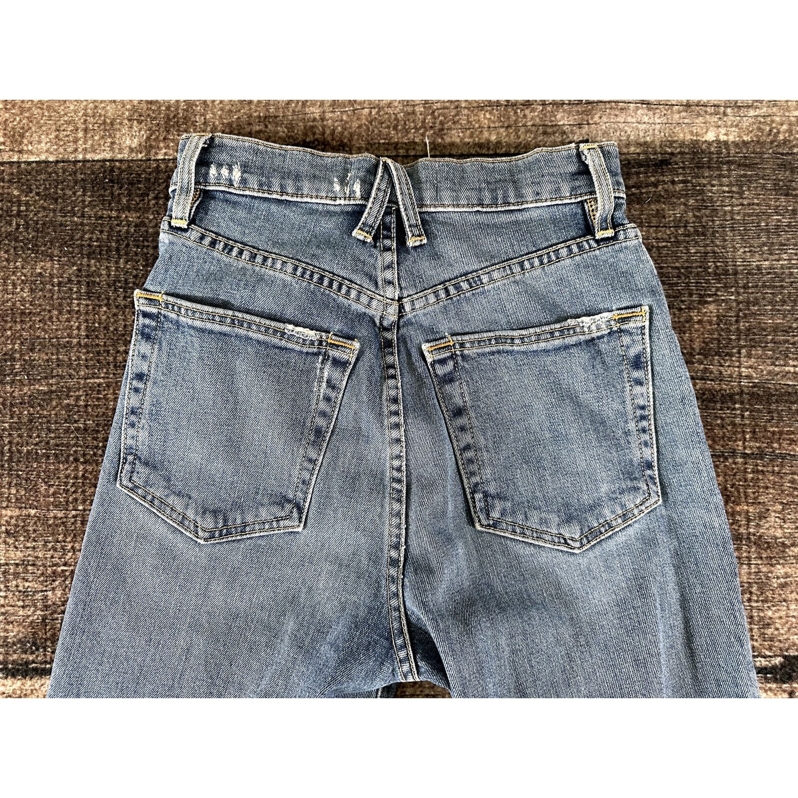 SLVRLAKE $329 SLVRLAKE London High Rise Straight Leg Blue Jeans 24x29 Size 24" / US 00 / IT 34 - 6 Thumbnail