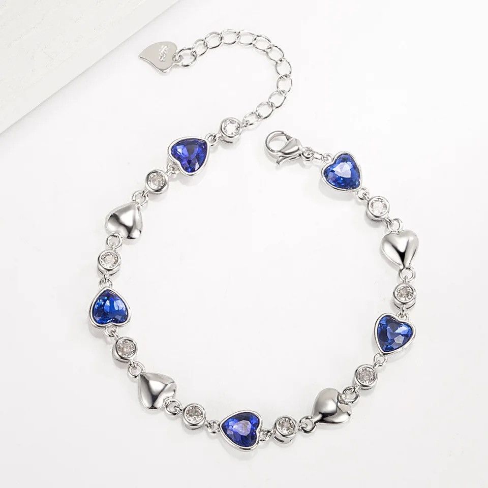 Jewelry Zircon Heart Love Bracelets Size ONE SIZE - 4 Thumbnail