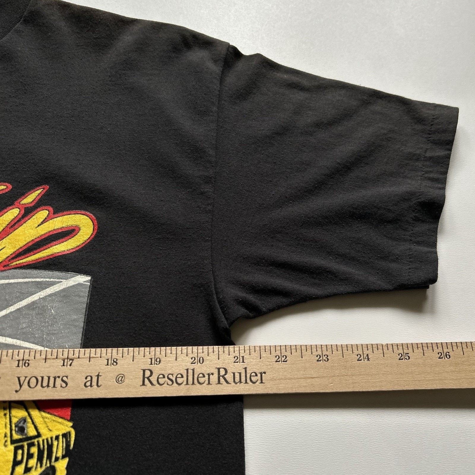 Vintage Vintage 90s Pennzoil Racing Promo T Shirt Large Faded Black Size US L / EU 52-54 / 3 - 5 Thumbnail