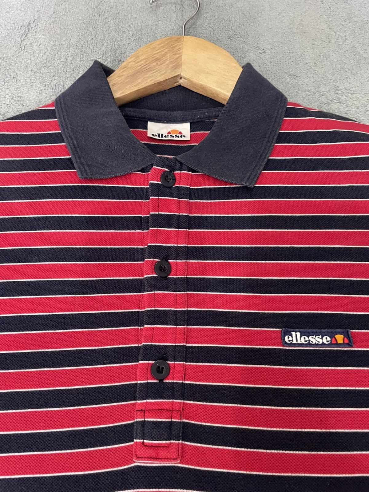 Ellesse Ellese Stripe Tshirt Collar Size US M / EU 48-50 / 2 - 6 Thumbnail