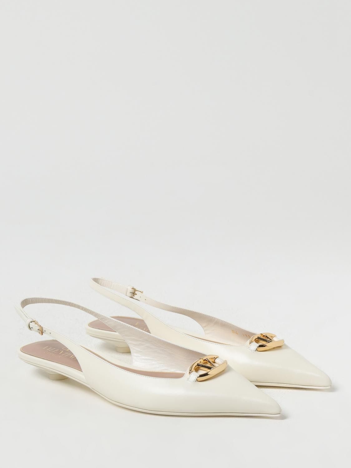 Valentino o1s22i1n0924 Slingback Vlogo Ballerina Flats in White Size US 8 / IT 38 - 2 Thumbnail