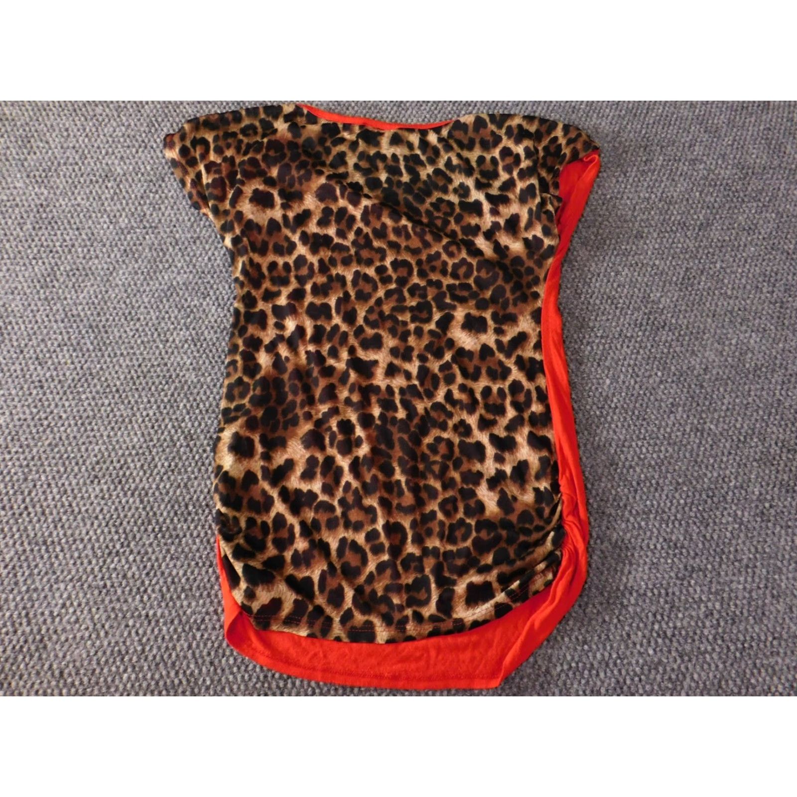 Vintage Free Kisses Blouse Shirt Womens Large Red Animal Print Love Pattern Short Sleeve Pullover Casual L Womens Size L / US 10 / IT 46 - 7 Thumbnail