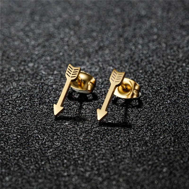 Jewelry Arrow Cupid Mini Stud Earrings Charm Earring Gift Size ONE SIZE - 1 Thumbnail