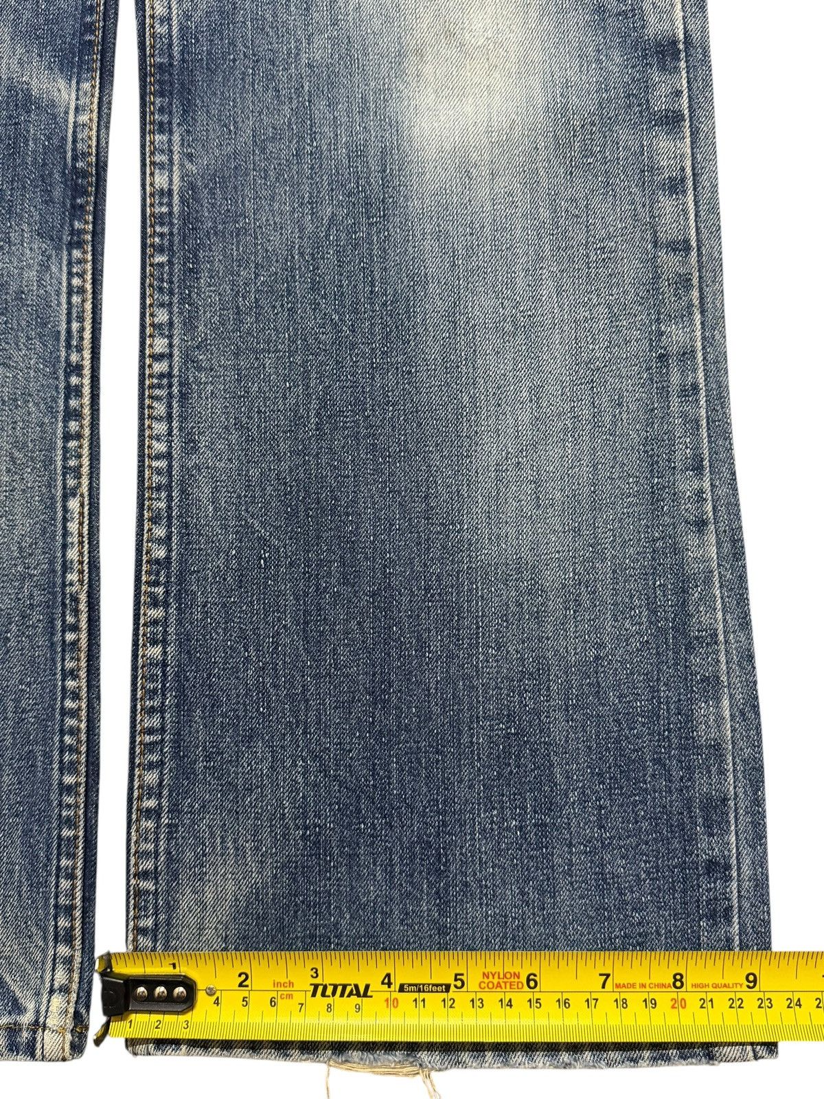 Levi's Vintage 90s Levis Blue Faded Wash Distress Wide Leg Bootcut Size US 33 - 15 Thumbnail