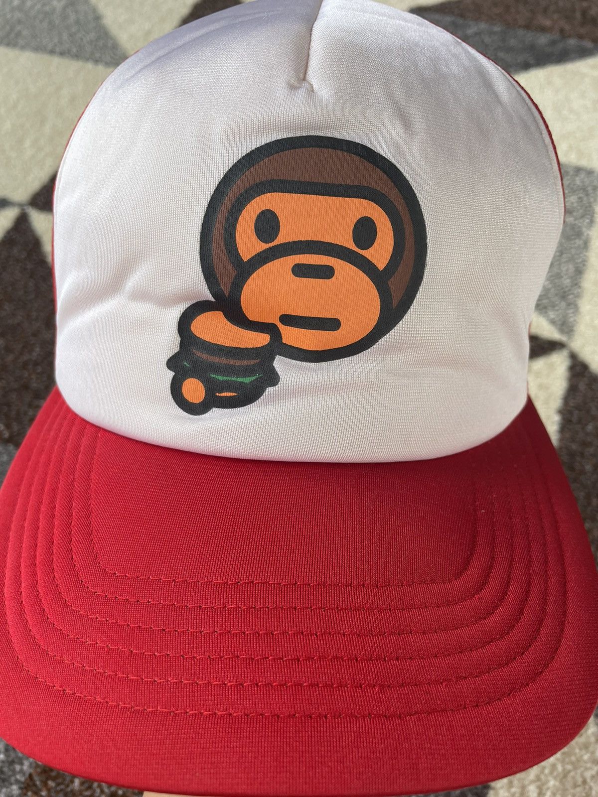 Bape OG Bape Baby Milo Eating Burger Trucker Cap Size ONE SIZE - 5 Thumbnail