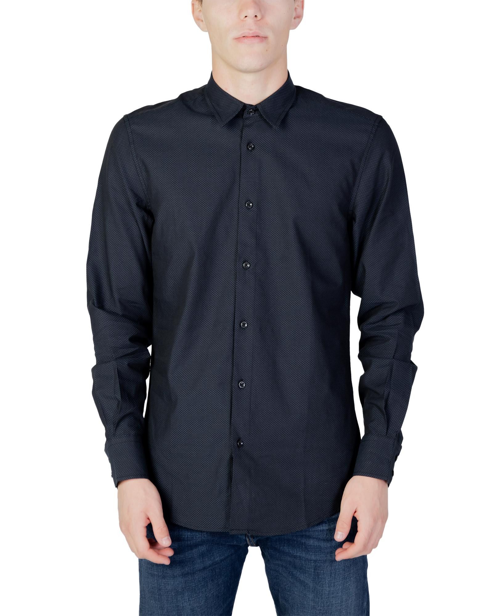 image of Antony Morato Classic Collar Long Sleeve Shirt in Blue, Men's (Size XS)