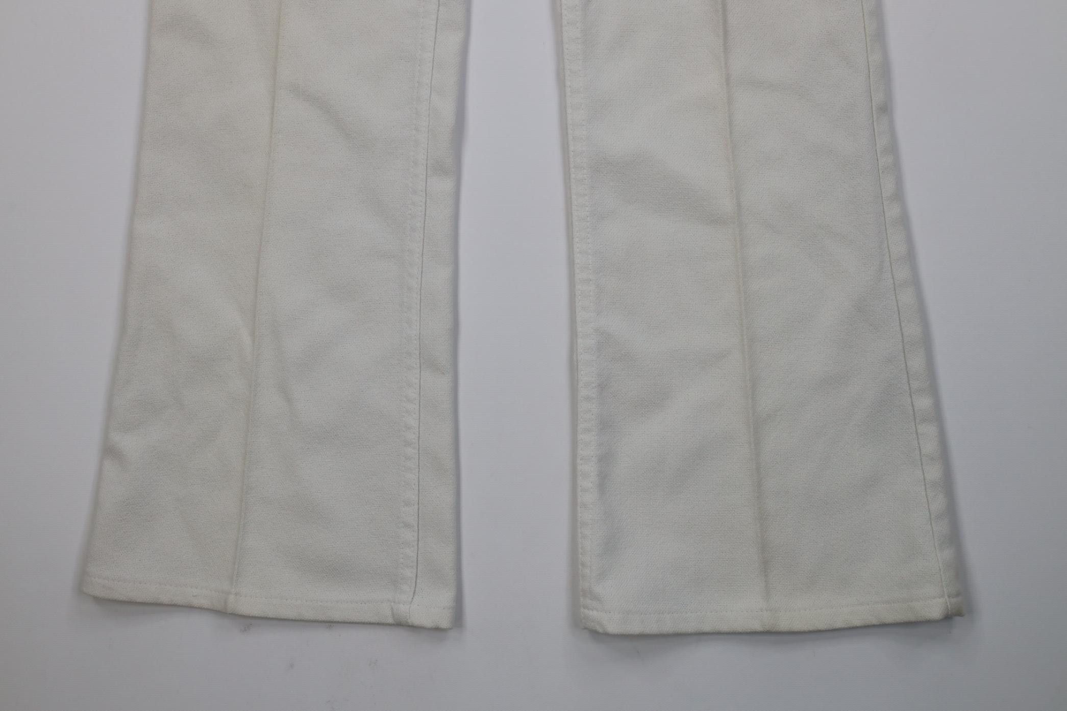 Levi's Vintage 70s Levis Knit Bell Bottoms Chino Pants White USA Size US 30 / EU 46 - 4 Thumbnail