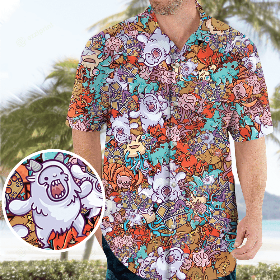 Other CHIBI DND MONSTERS HAWAIIAN SHIRT Size US L / EU 52-54 / 3 - 1 Thumbnail