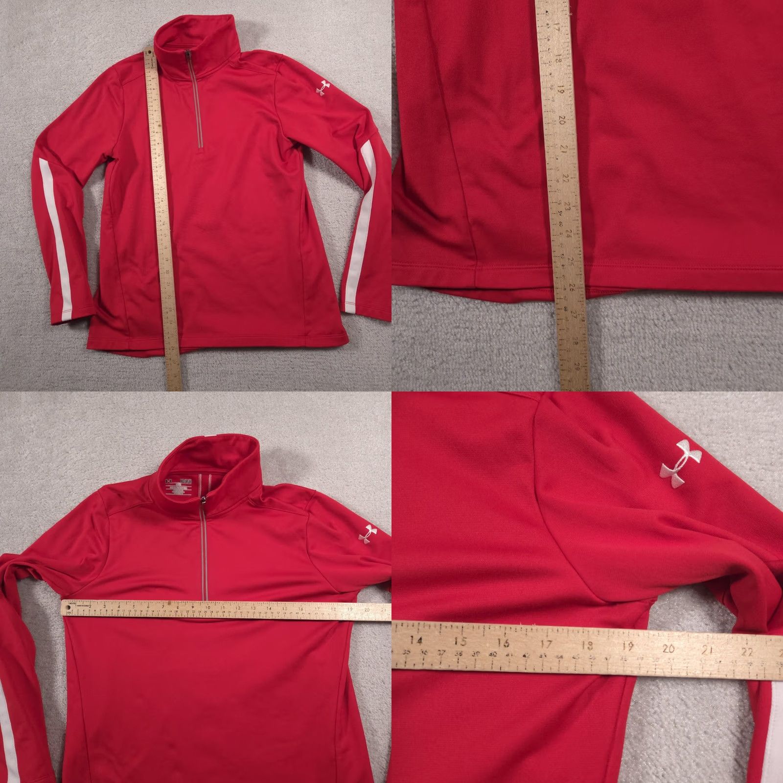 Under Armour Under Armour Pullover Mens M Red 1/4 Zip Mock Neck Long Sleeve Loose Fit Training Shirt Size US M / EU 48-50 / 2 - 8 Thumbnail