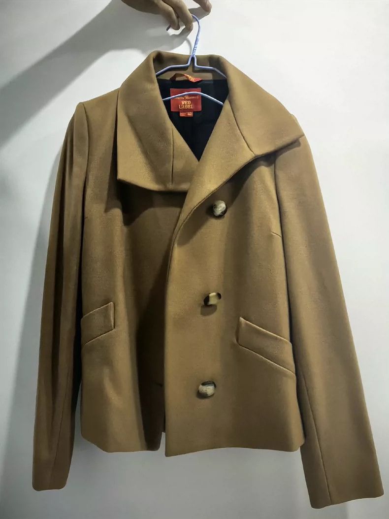 Vivienne Westwood Short Wool Coat Camel - dmc