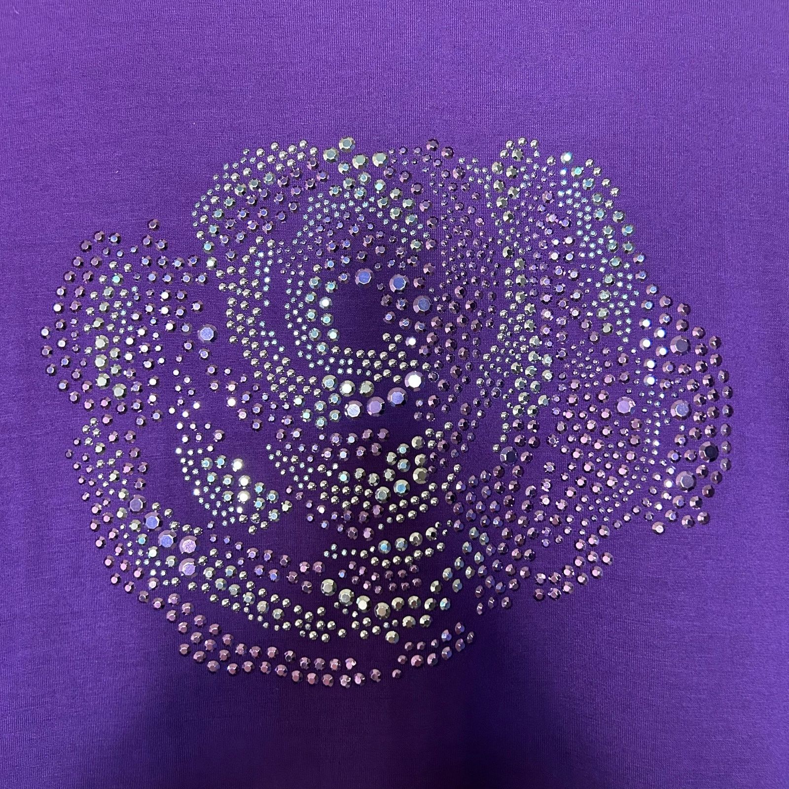 St. John St John T Shirt Purple Floral Viscose Spandex Size S Size S / US 4 / IT 40 - 4 Thumbnail