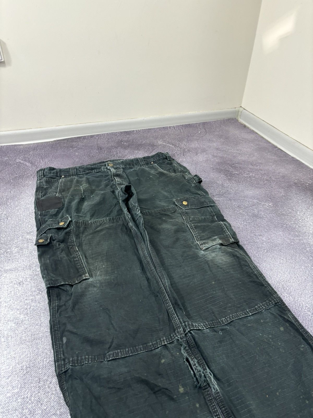 Carhartt Vintage Carhartt USA Dark Green Work Hype Baggy Cargo Pants Size US 40 / EU 56 - 13 Thumbnail