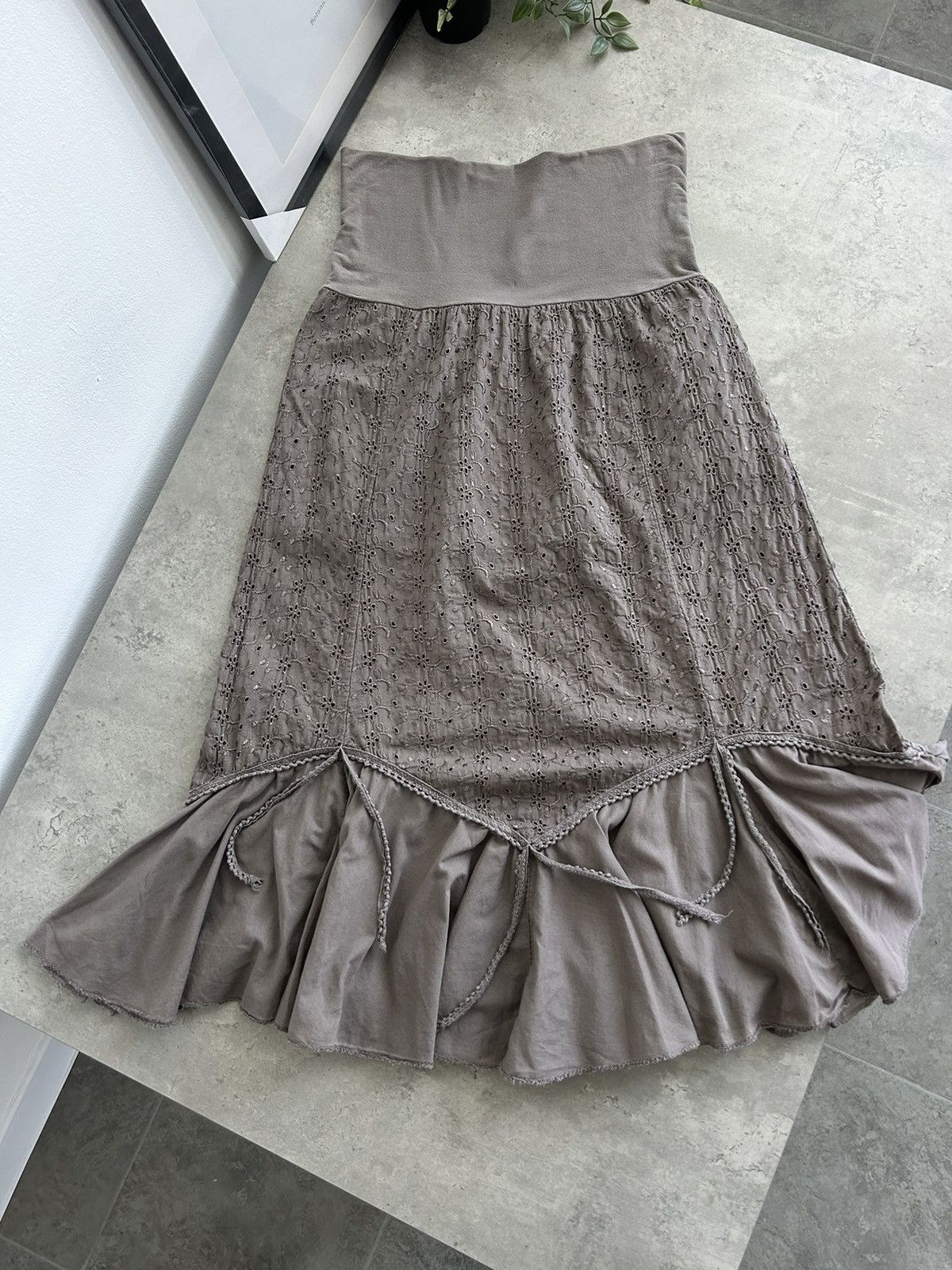 Vintage Vintage Italian Ruffle Midi Skirt Y2K Archival Size 36" / US 14 / IT 50 - 5 Thumbnail