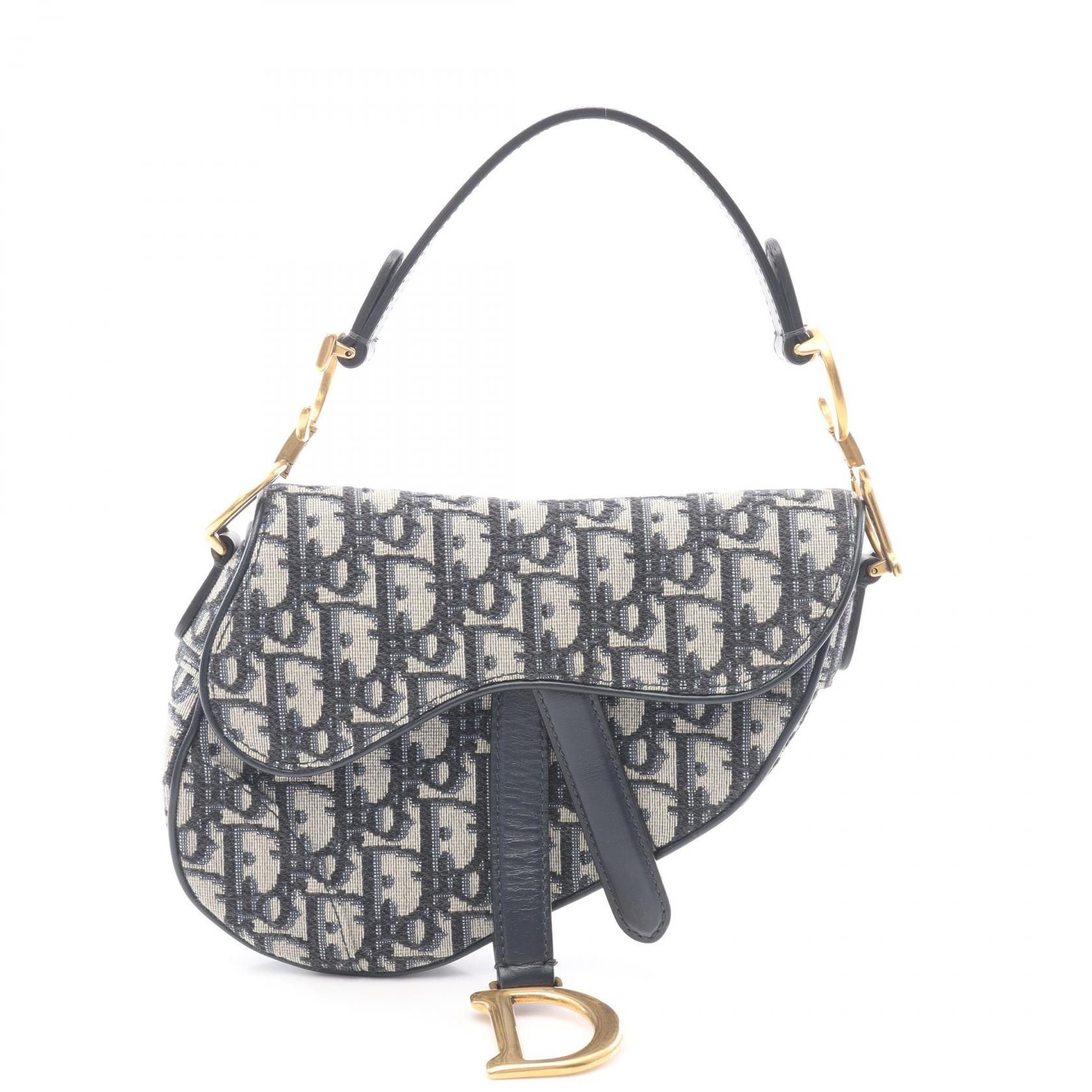 Dior Dior Dior Saddle Bag Oblique Jacquard Leather Handbag Textile Handbag DUTY FREE for USA Size ONE SIZE - 1 Thumbnail