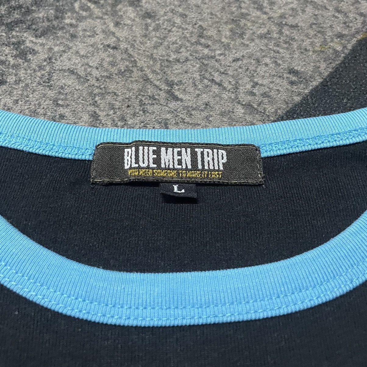 Other 💥Blue Men Trip Peace Quotes Longsleve Tees Size US S / EU 44-46 / 1 - 4 Thumbnail