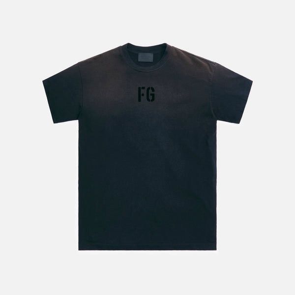 Fear of God Fear of God FG Textured Velvet Logo T-Shirt Vintage Black Size US S / EU 44-46 / 1 - 4 Thumbnail