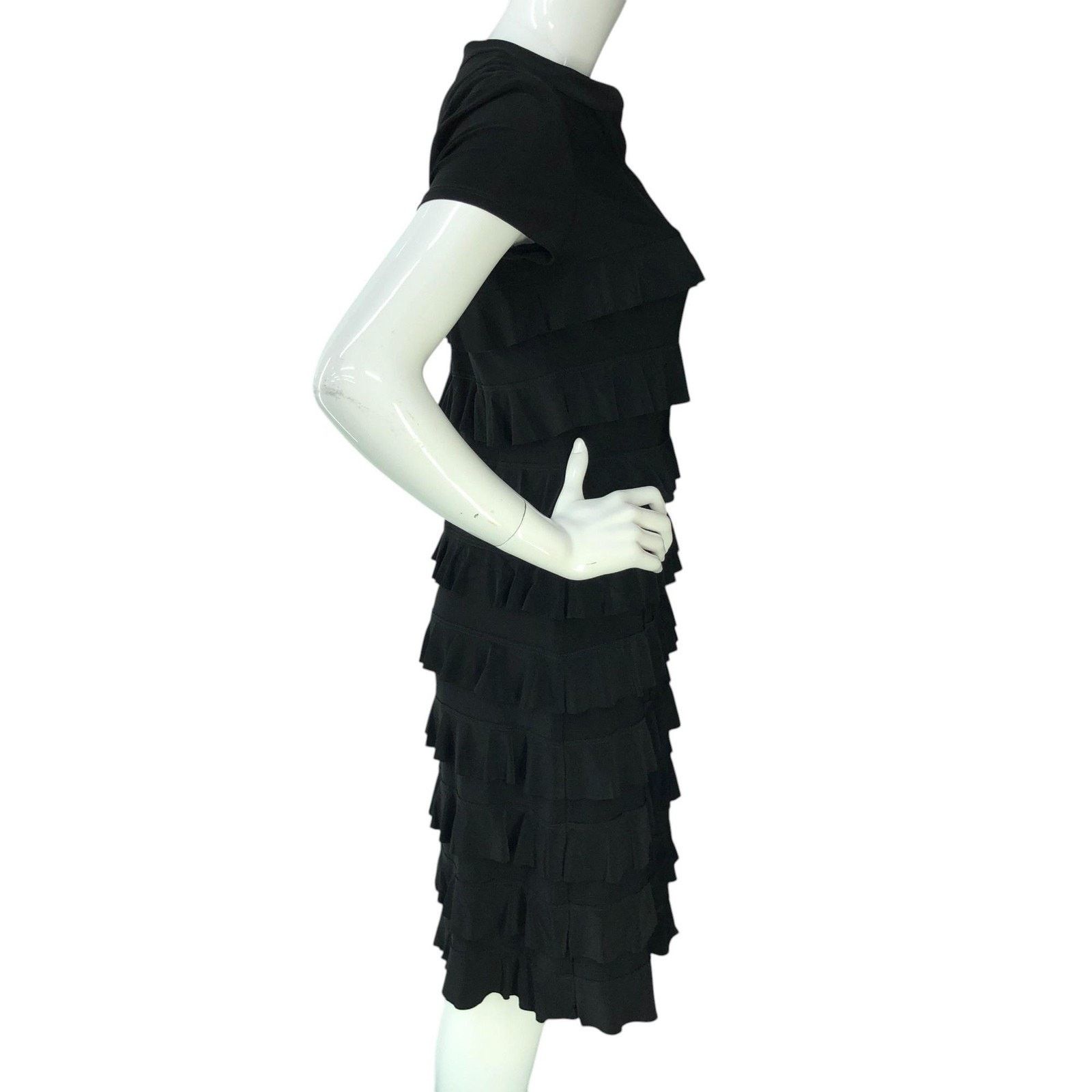Joseph Ribkoff Joseph Ribkoff Dress 8 Short Sleeve Ruffle Tiered Knee Lngth Size M / US 6-8 / IT 42-44 - 9 Thumbnail
