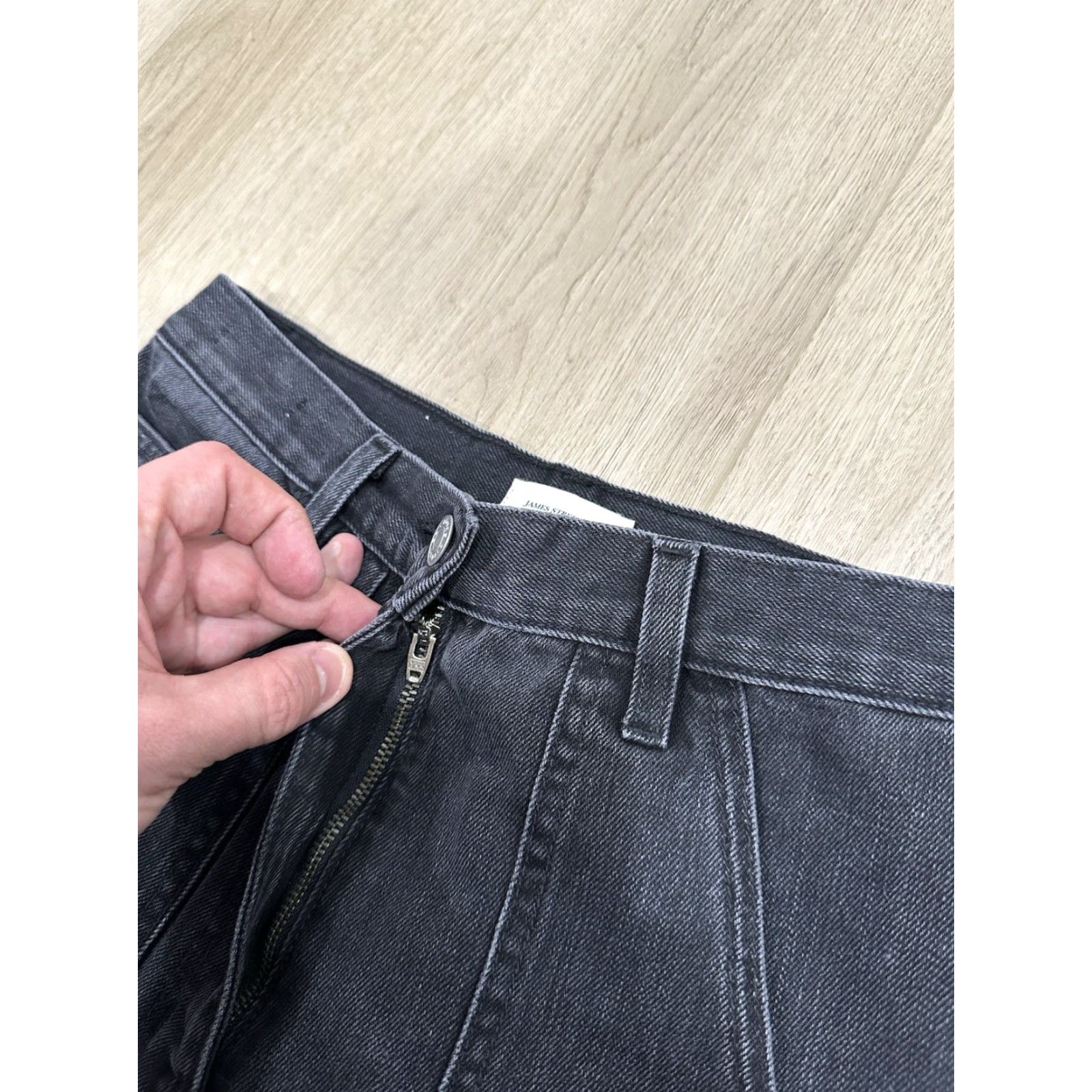 Vintage VINTAGE? No. James Street Co Jeans Women Barrell Fit Wide Black Gray Size 28x26 Size 28" / US 6 / IT 42 - 6 Thumbnail