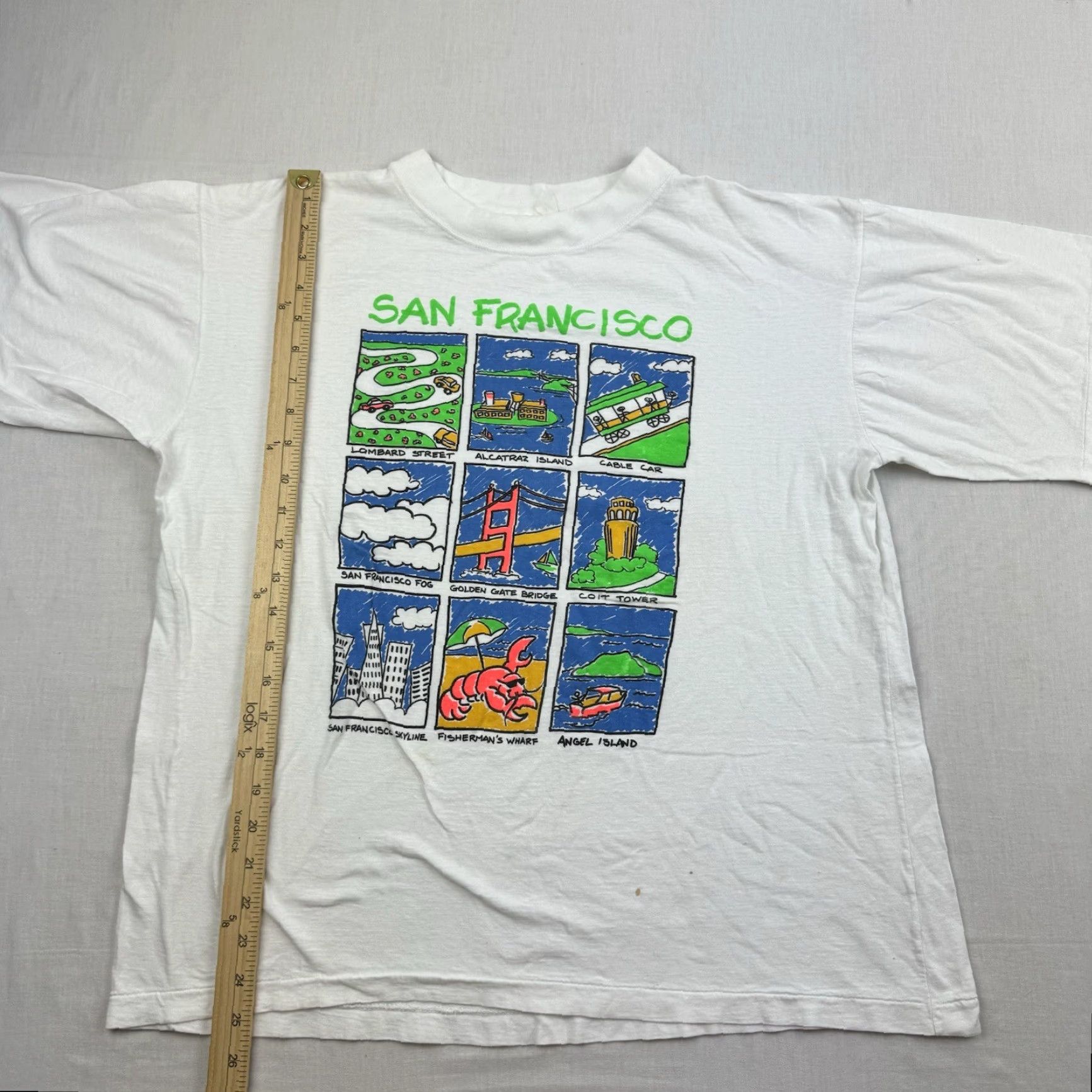 Vintage VINTAGE San Francisco T-Shirt Adult Medium White 90s USA California Travel Outdoor Mens Size US M / EU 48-50 / 2 - 7 Thumbnail