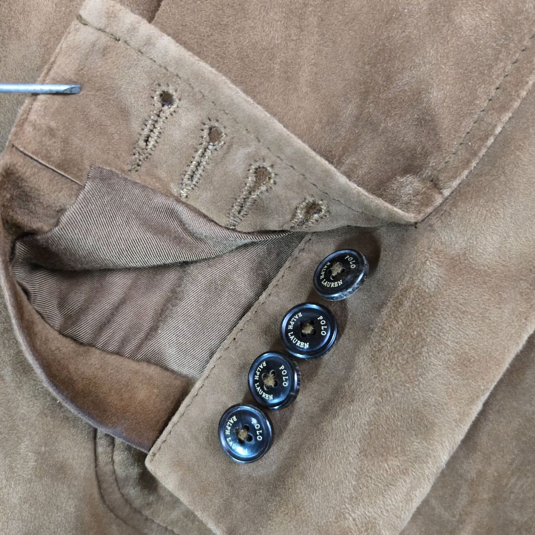 Polo Ralph Lauren Polo Ralph Lauren Jacket Mens S Brown Size 38R Soft Suede Hacking Lapels Leather Size US S / EU 44-46 / 1 - 4 Thumbnail