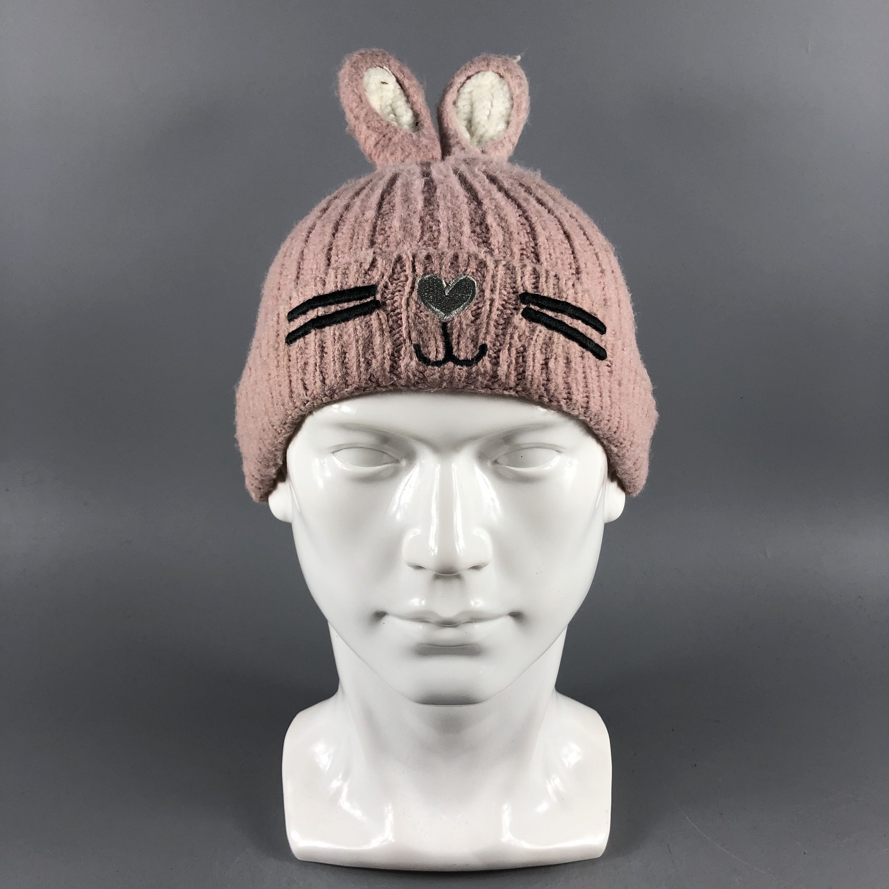image of Vintage Kawaii Hats Ear Beanie Rabbit Snow Hat Snow Cap B739, Men's