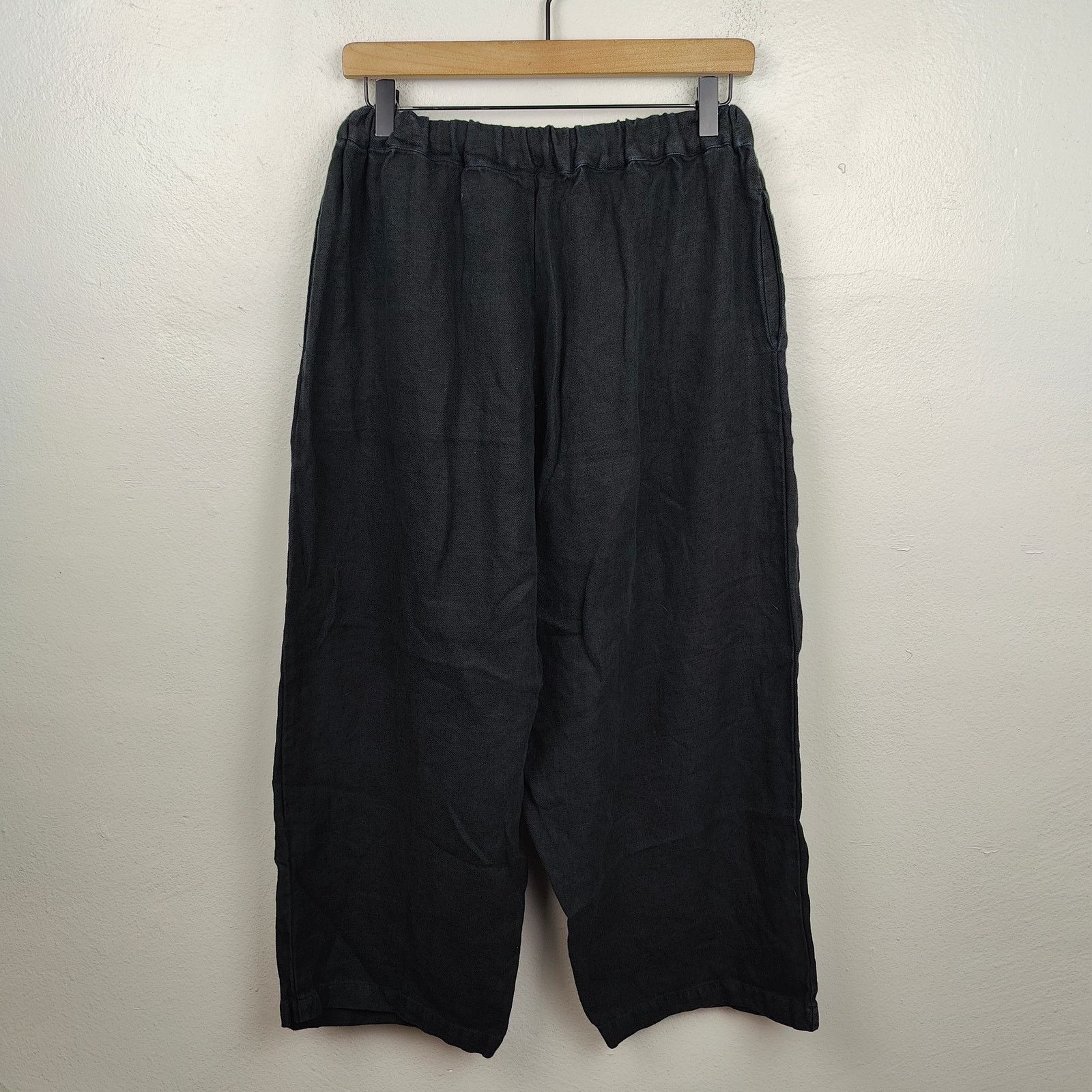Other Maillot Linen Pants Womens 0 XS Black Wide Leg Relaxed Fit Size 27" / US 4 / IT 40 - 6 Thumbnail