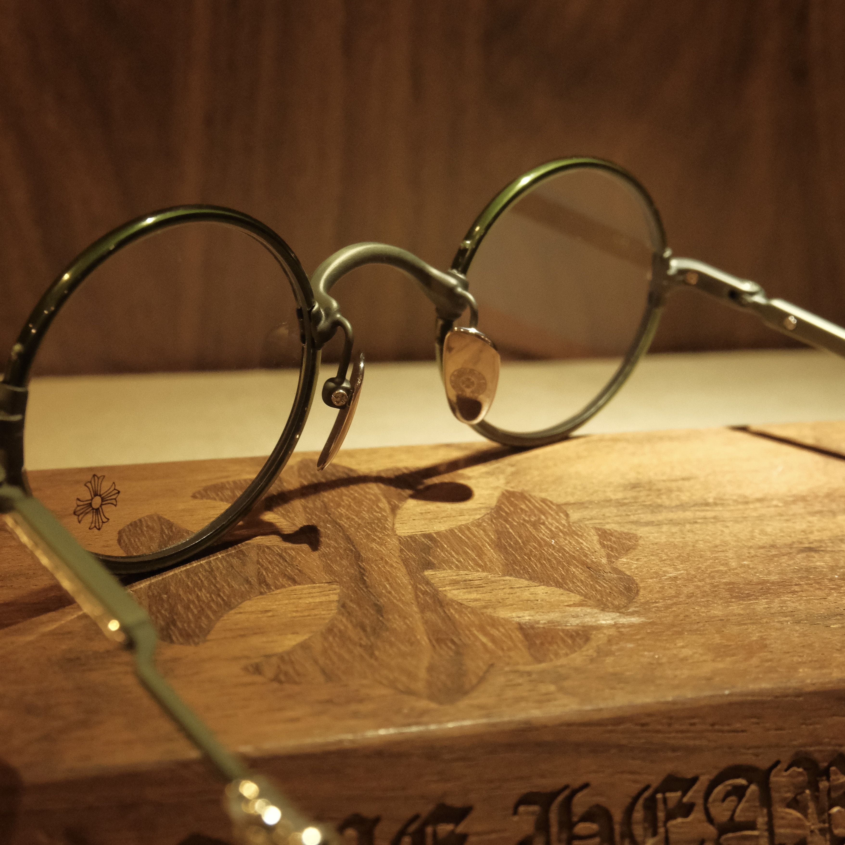 Chrome Hearts CHROME HEARTS EDITH F DARK OLIVE GLASSES Size ONE SIZE - 5 Thumbnail
