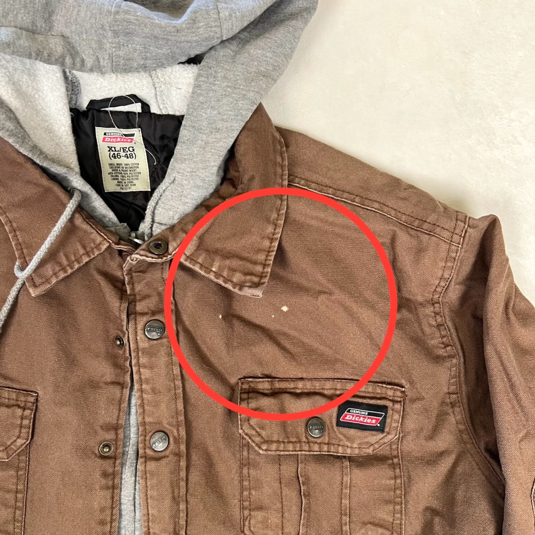 Dickies Dickies Hooded Jacket Duck Canvas Brown Men’s Size XL Quilted Lined Work Coat Jacket/Coat Size US XL / EU 56 / 4 - 3 Thumbnail