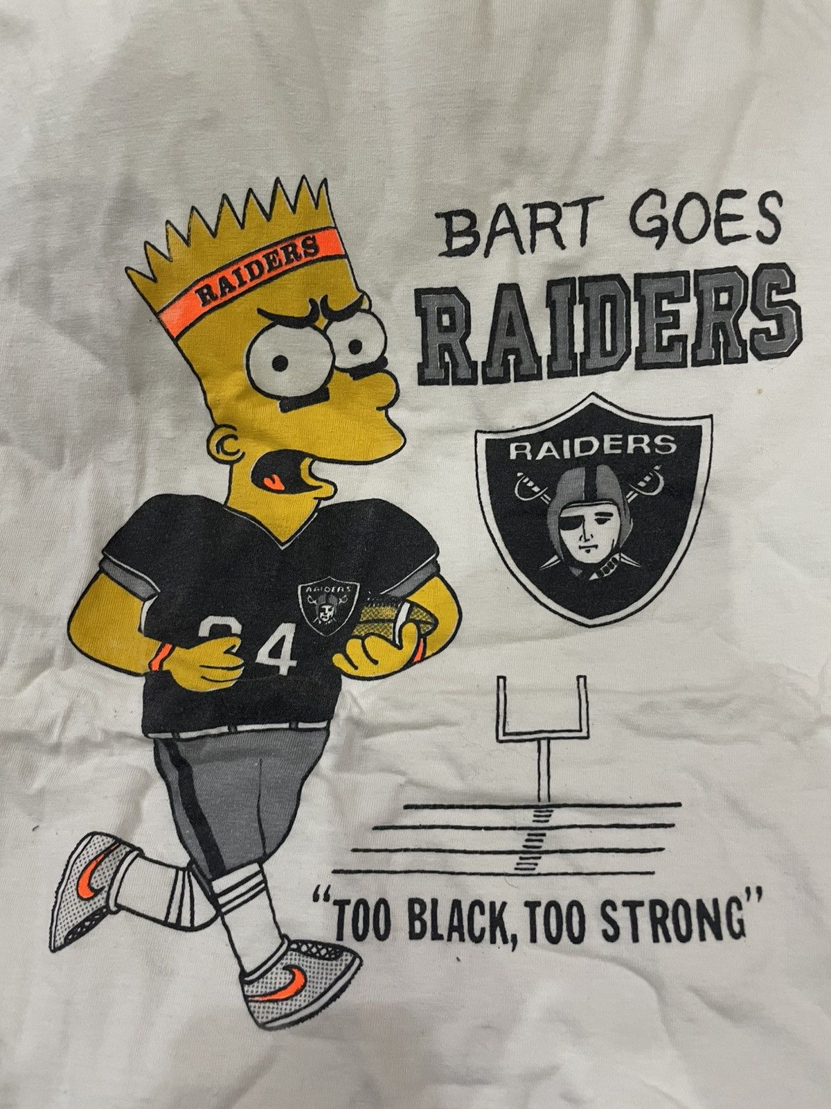 Cartoon Network × Vintage Vintage 90s Bart Simpson Raider NFL Parody Size US M / EU 48-50 / 2 - 2 Thumbnail