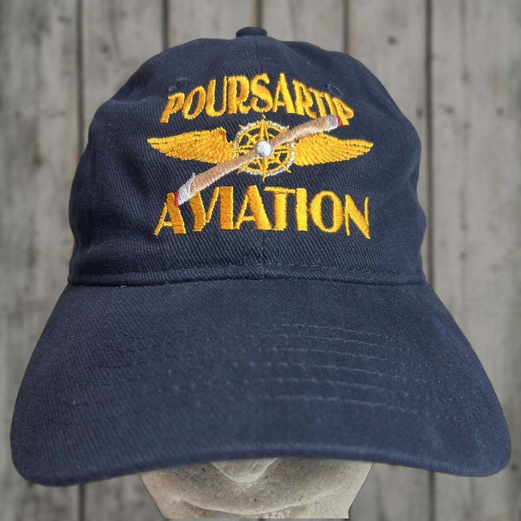 Vintage Aviation Hat Adjustable Strapback Baseball Cap Men One Size Blue Cotton Sportsman Men Adjustable Aviation Theme Cap Size ONE SIZE - 1 Thumbnail
