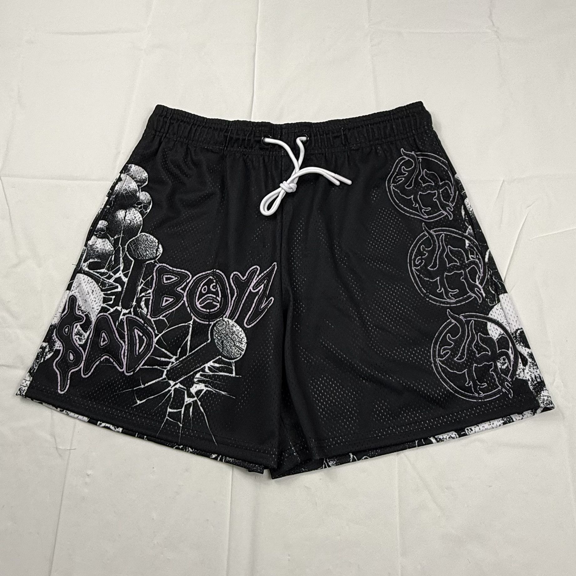Lost hills Lost Hills Sad Boyz Mesh Basketball Shorts Black White Size US 34 / EU 50 - 1 Thumbnail
