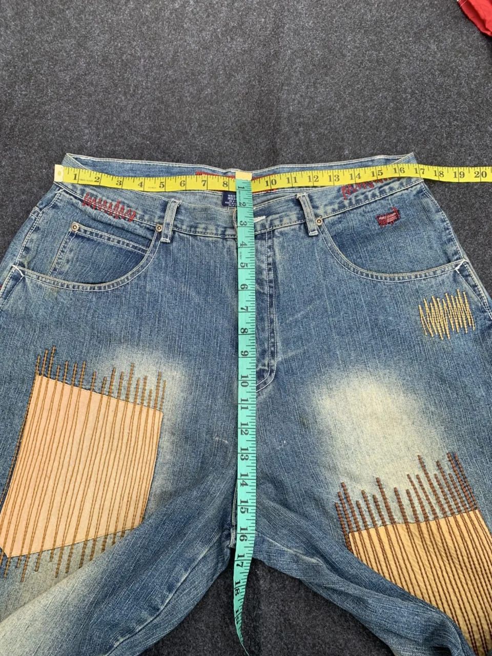 Phat Farm Vintage Phat Farm Baggy Patchwork Jeans – 90s Hip Hop Style Size US 34 / EU 50 - 8 Thumbnail