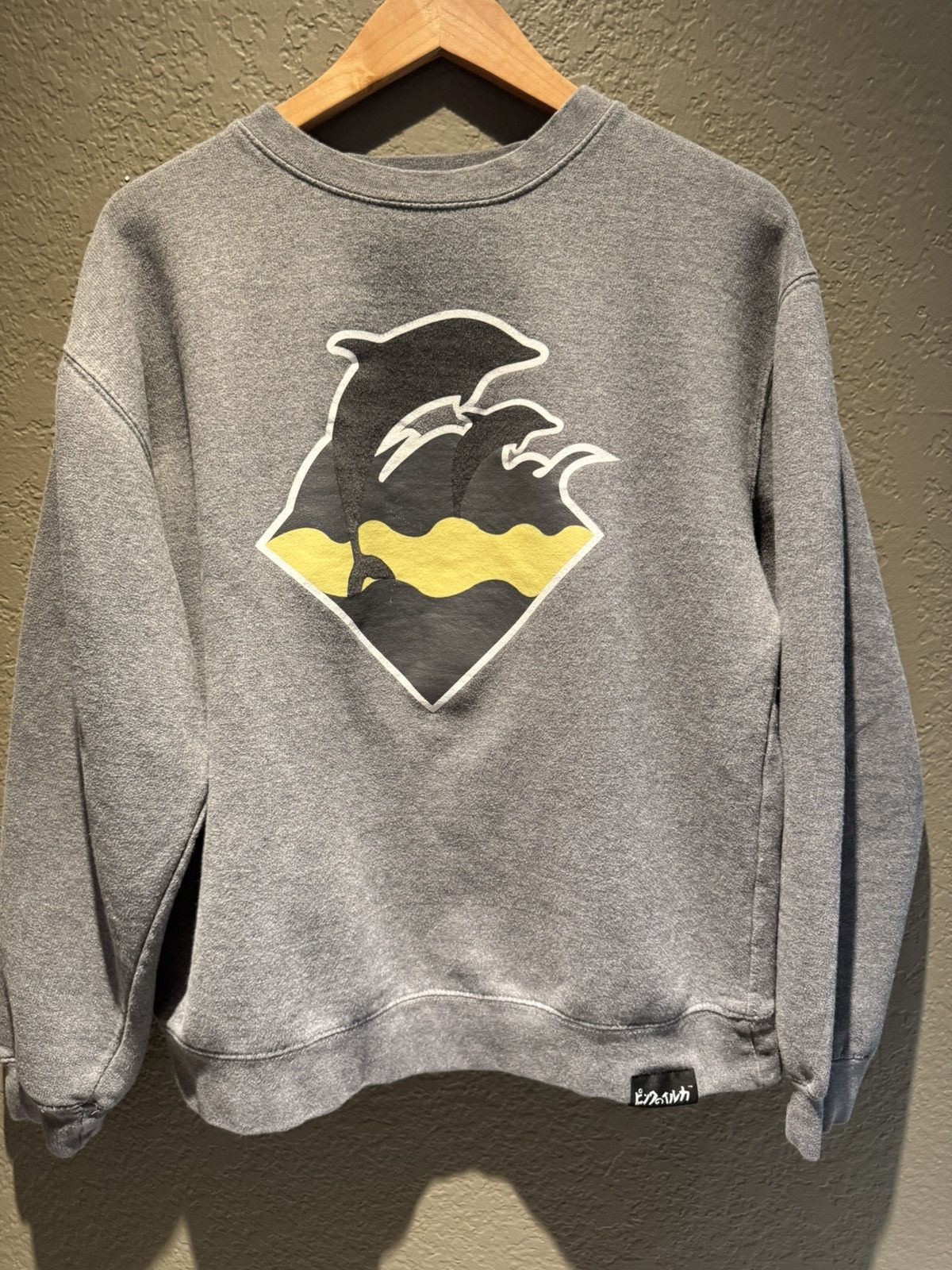 Pink Dolphin Pink Dolphin Logo Crewneck Dark Grey / Beige Size US M / EU 48-50 / 2 - 1 Thumbnail