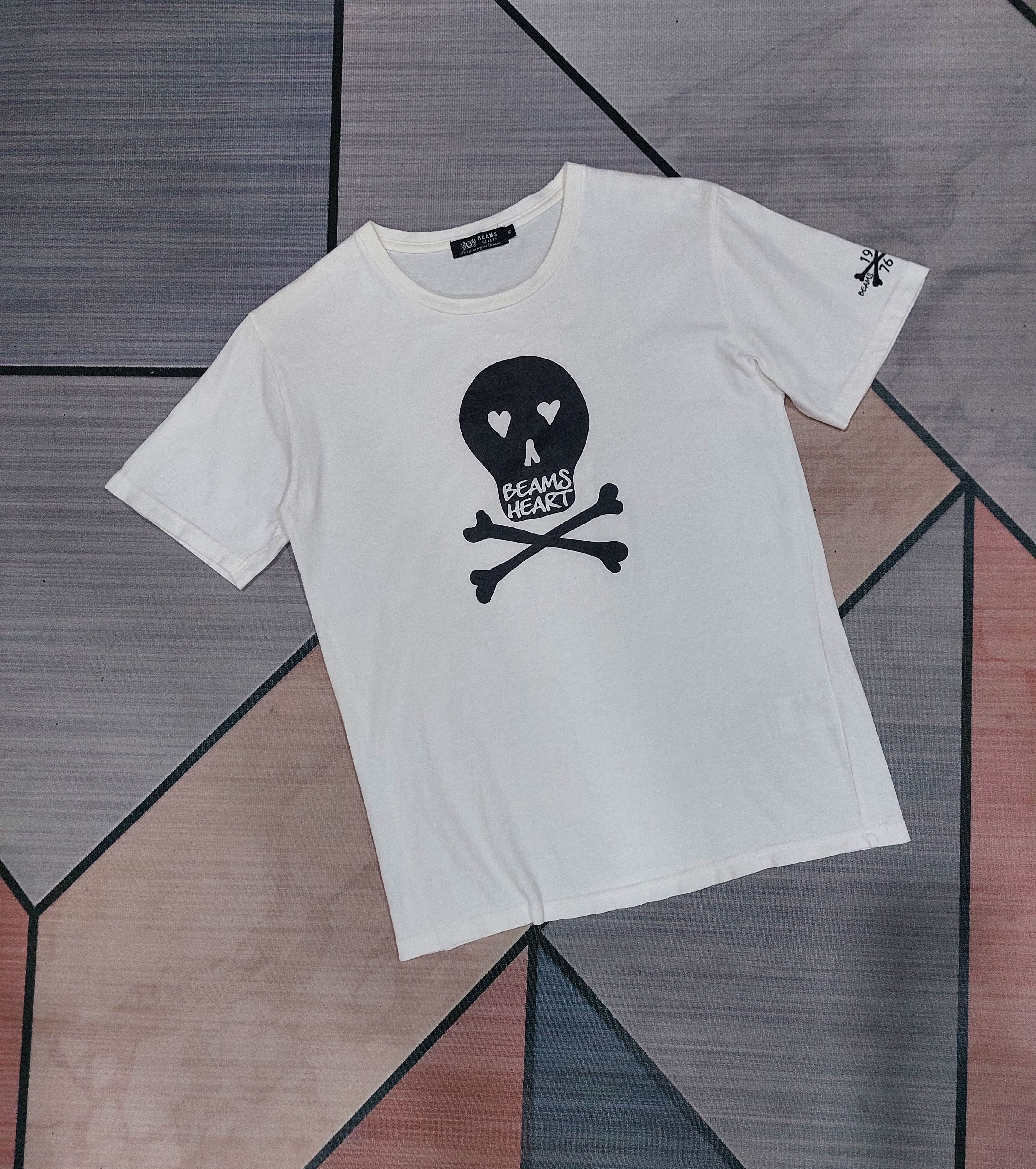 Beams Plus × Japanese Brand BEAMS HEARTS SKULL TEE Size US S / EU 44-46 / 1 - 1 Thumbnail