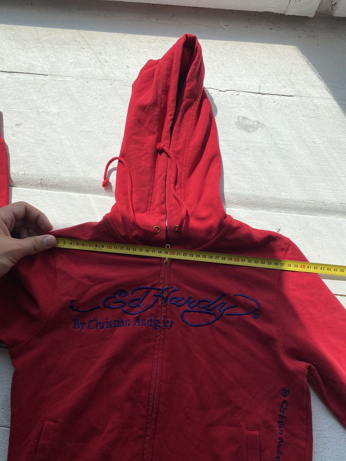 Ed Hardy 🔥Ed Hardy Gothic Tribal Avant Garde Red Hoodie Small wom Size S / US 4 / IT 40 - 20 Thumbnail