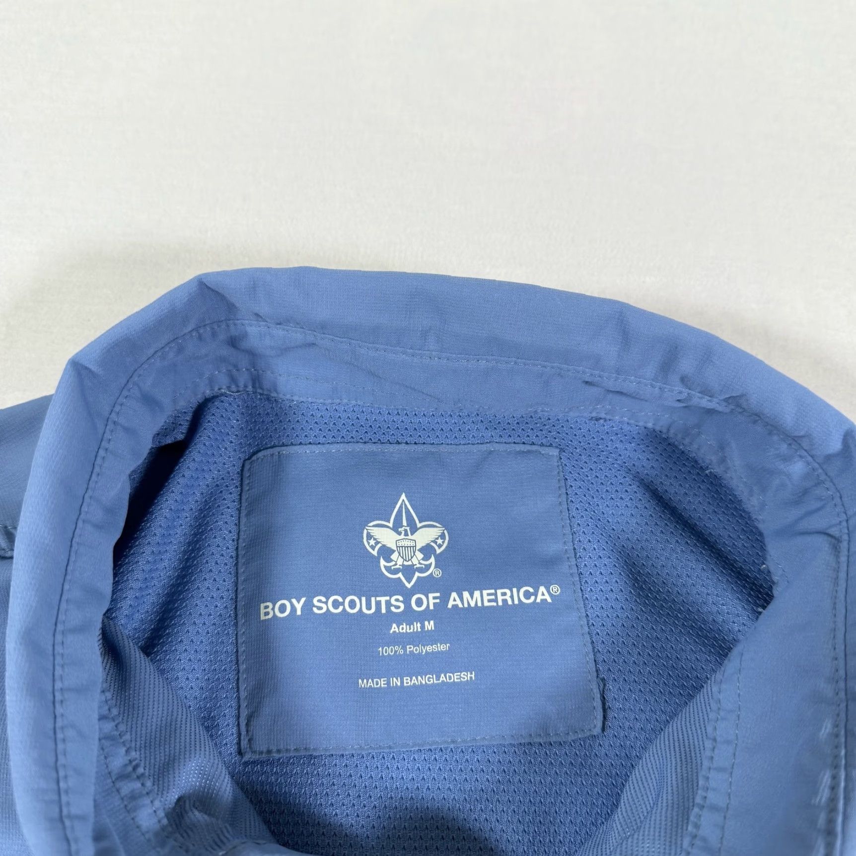 Vintage Boy Scouts Shirt Mens Medium Blue Uniform Microfiber Vented Short Sleeve BSA Size US M / EU 48-50 / 2 - 7 Thumbnail