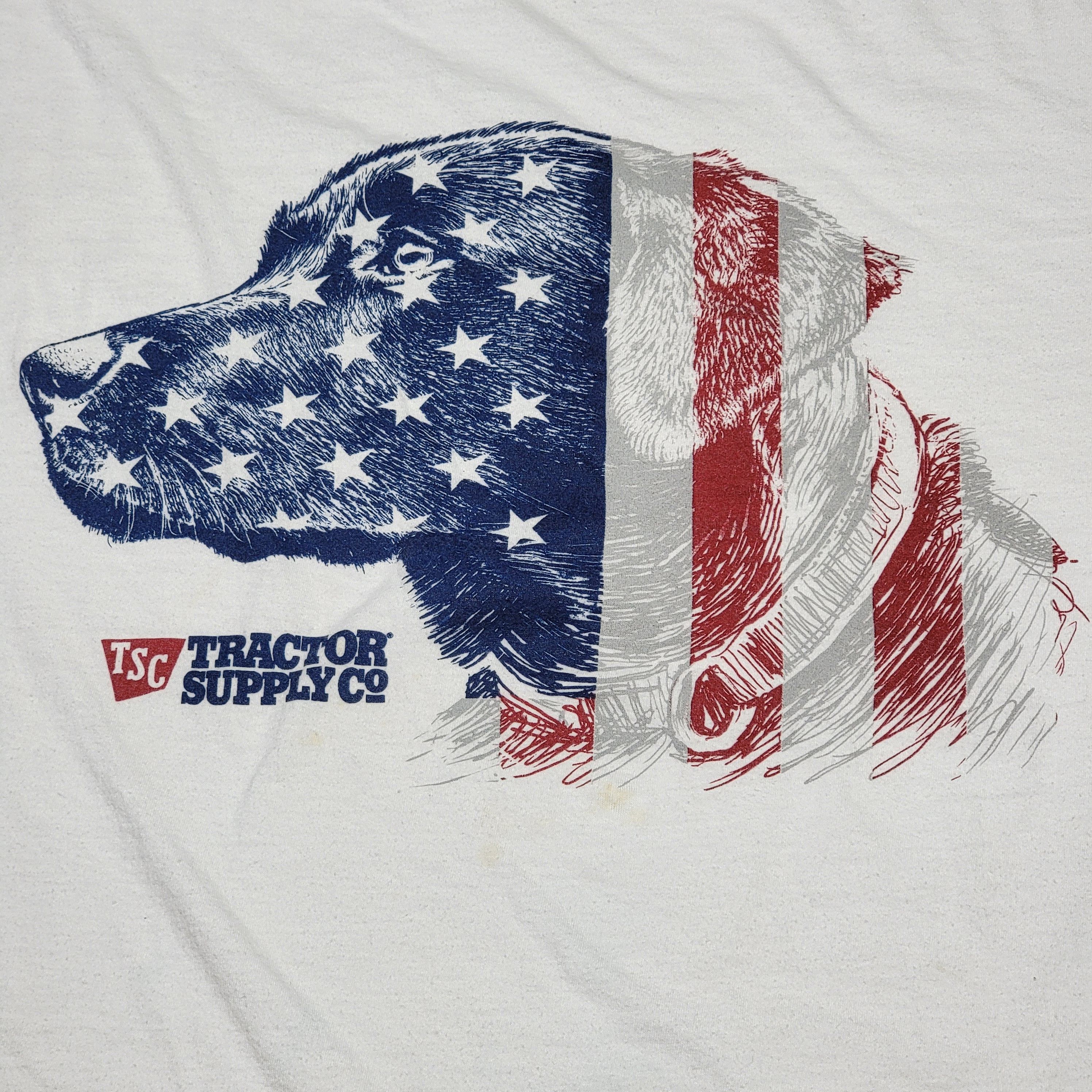 Other Tractor Supply Co SS White Tee Star Spangled Dog Size US XXL / EU 58 / 5 - 2 Thumbnail