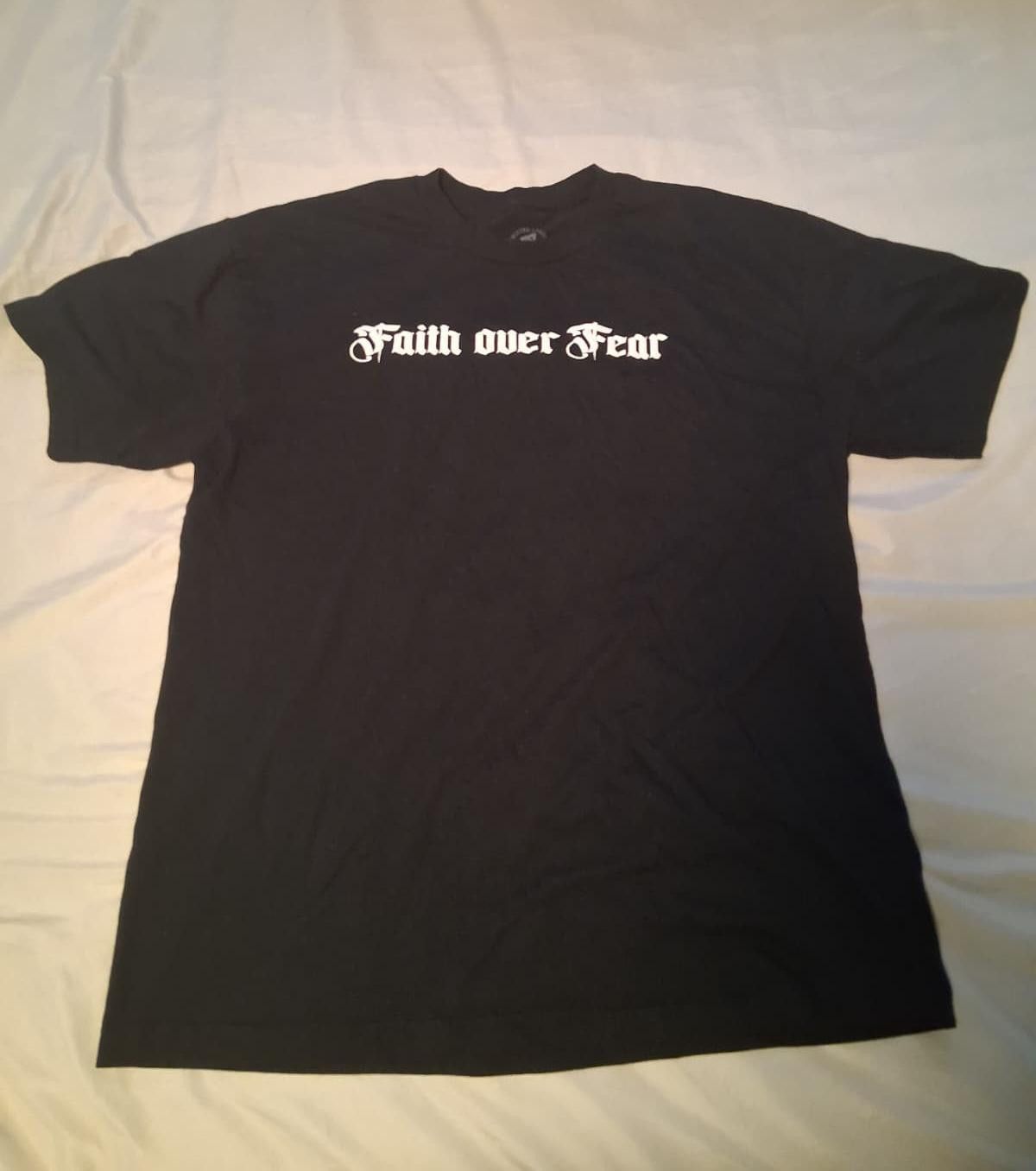 Other Twisted Label Faith Over Fear‎ Black T-Shirt Men's L Size US L / EU 52-54 / 3 - 1 Thumbnail