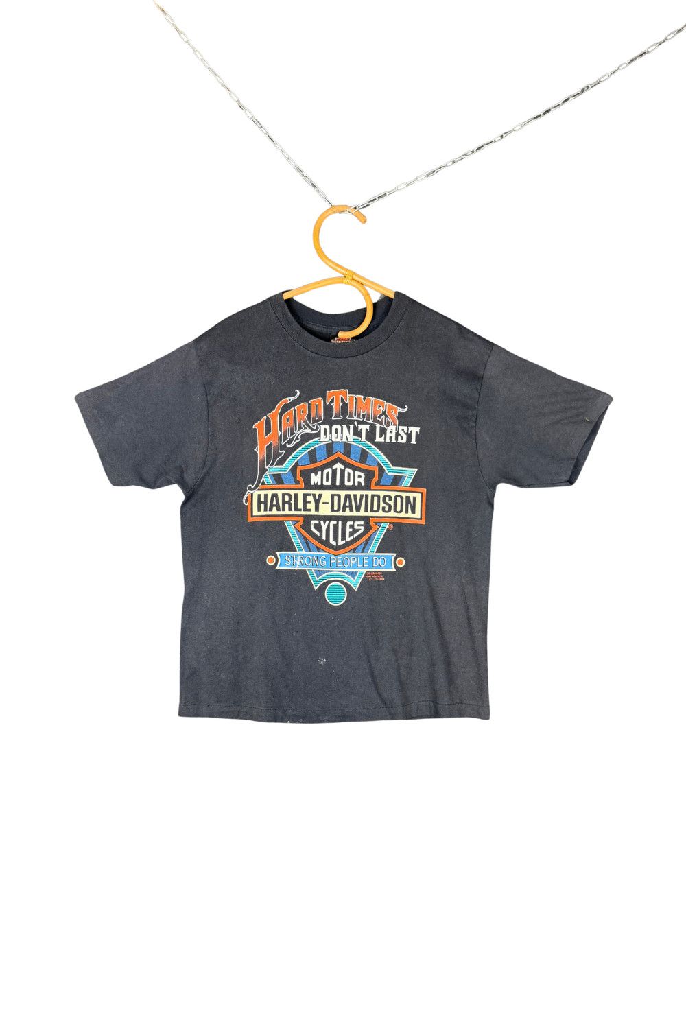 Harley Davidson 1991 Harley 3D Emblem “Hard Times Don’t Last” XL Size US XL / EU 56 / 4 - 1 Thumbnail