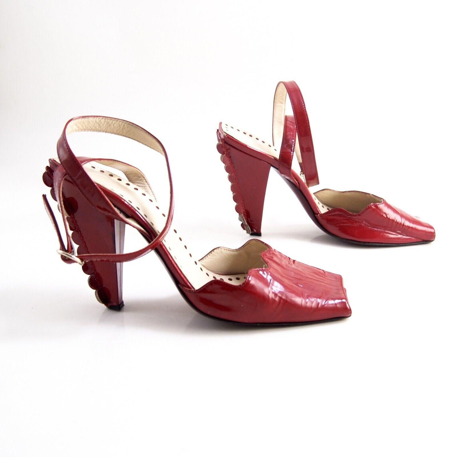 Yves Saint Laurent YSL Saint Laurent Heels Red Patent Leather US 8 EU 38 Size US 8 / IT 38 - 5 Thumbnail