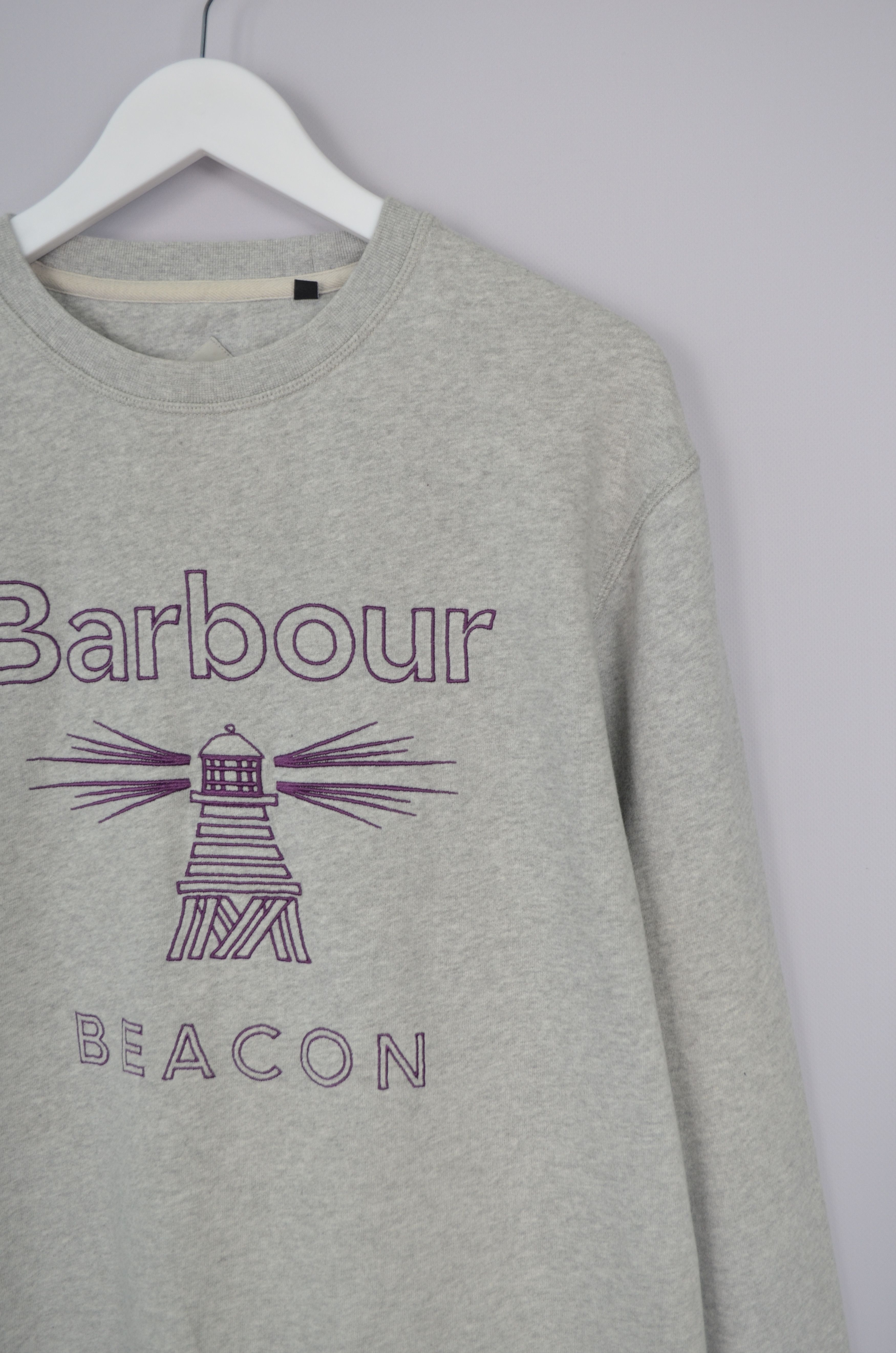 Barbour Barbour Beacon Stitch Logo Grey Crew Neck Sweatshirt Size XL Size US XL / EU 56 / 4 - 5 Thumbnail