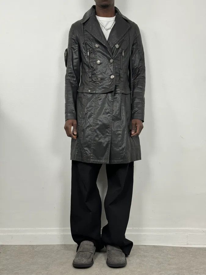 Jean Paul Gaultier 2000s Jean Paul Gaultier Black Detachable Obscure Trenchcoat Size US S / EU 44-46 / 1 - 2 Thumbnail