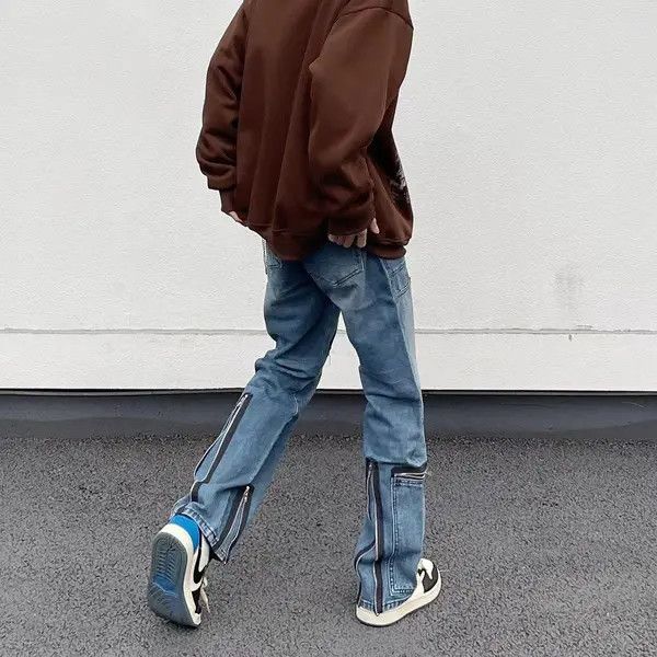 VIBE Straight zipper jeans with retro workwear design Size US 32 / EU 48 - 5 Thumbnail