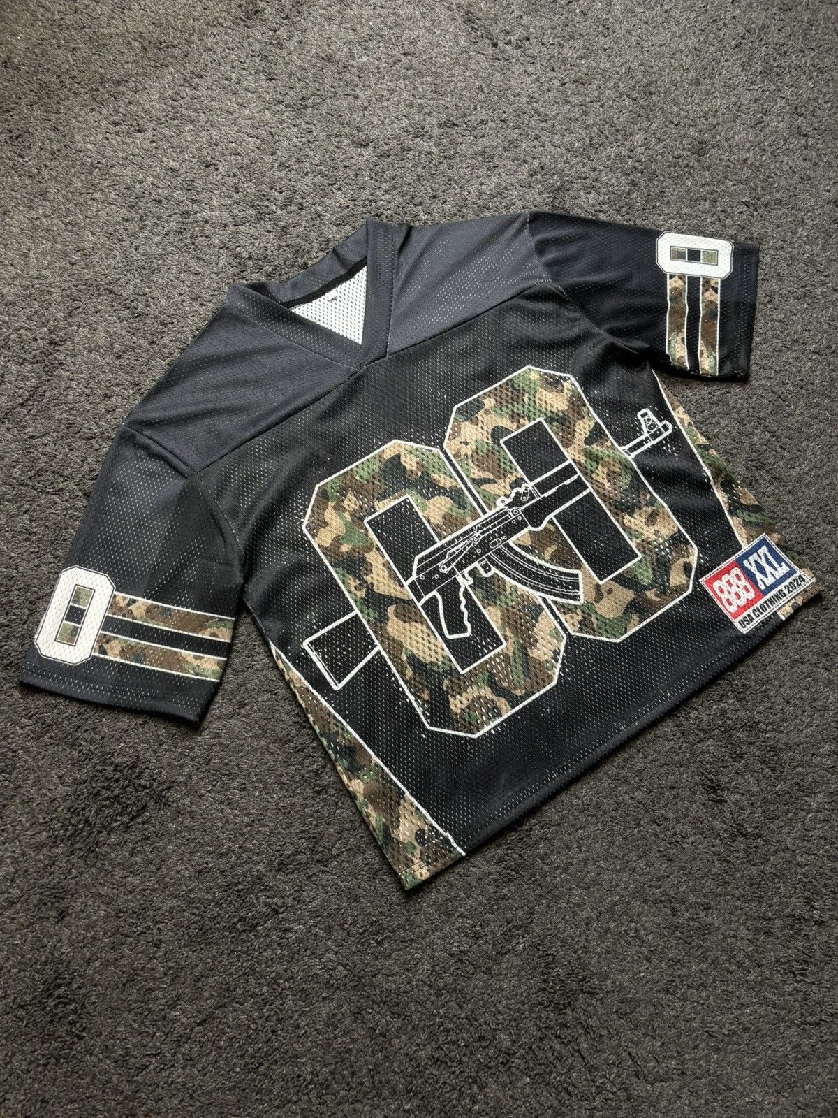 Japanese Brand Vintage style very rare AK-47 military camo 00 black jersey Size US L / EU 52-54 / 3 - 10 Thumbnail